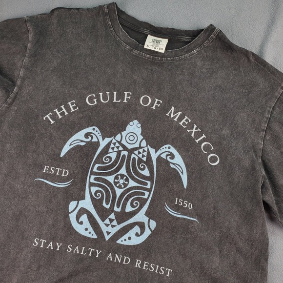 Gulf of Mexico Sea Turtle Graphic T-Shirt, Salty Resist Tee, Comfort Colors XL - Picture 1 of 6